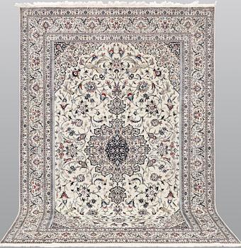 A figural Nain carpet, part silk, so called 6LAA, c. 324 x 218 cm.