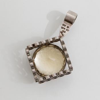 A citrine pendant by Cecilia Johansson, Göteborg, 1980.