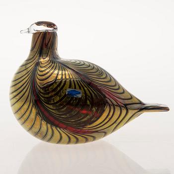 OIVA TOIKKA, Two glass birds, signed.
Nuutajärvi, Finland.