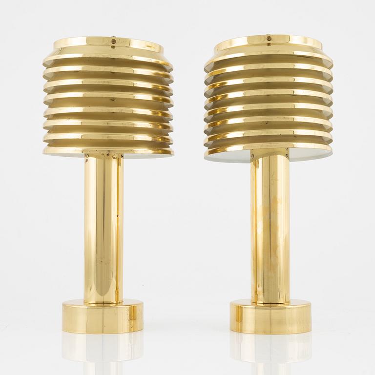 Hans-Agne Jakobsson, a pair of brass table lights, Markaryd.