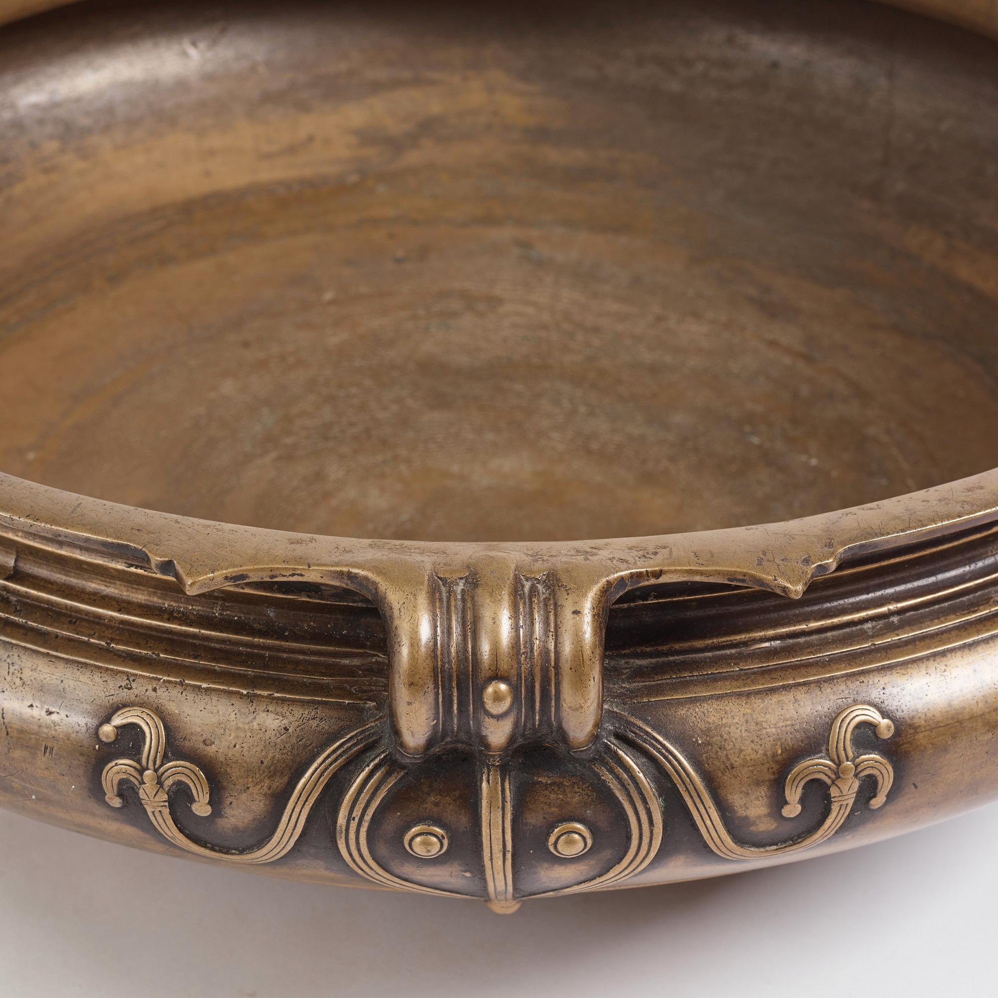 A large bronze Vessel/Urli, India, 19th century.