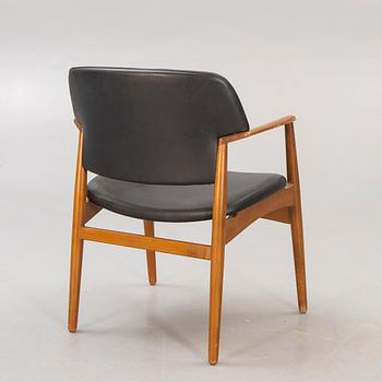 Aksel Bender Madsen & Ejnar Larsen karmstol modell 4205 för Fritz Hansen Danmark 1950-tal.