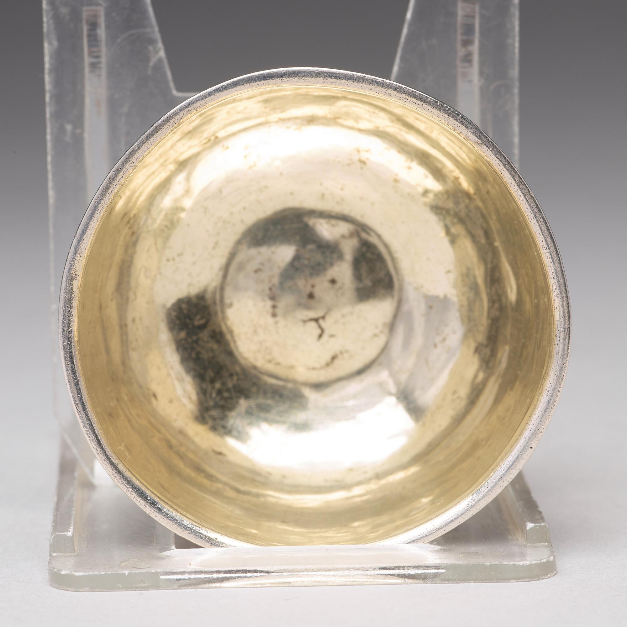 A Swedish 18th century panel-gilt silver tumbler, mark of Abraham Wirgman, Göteborg 1718.