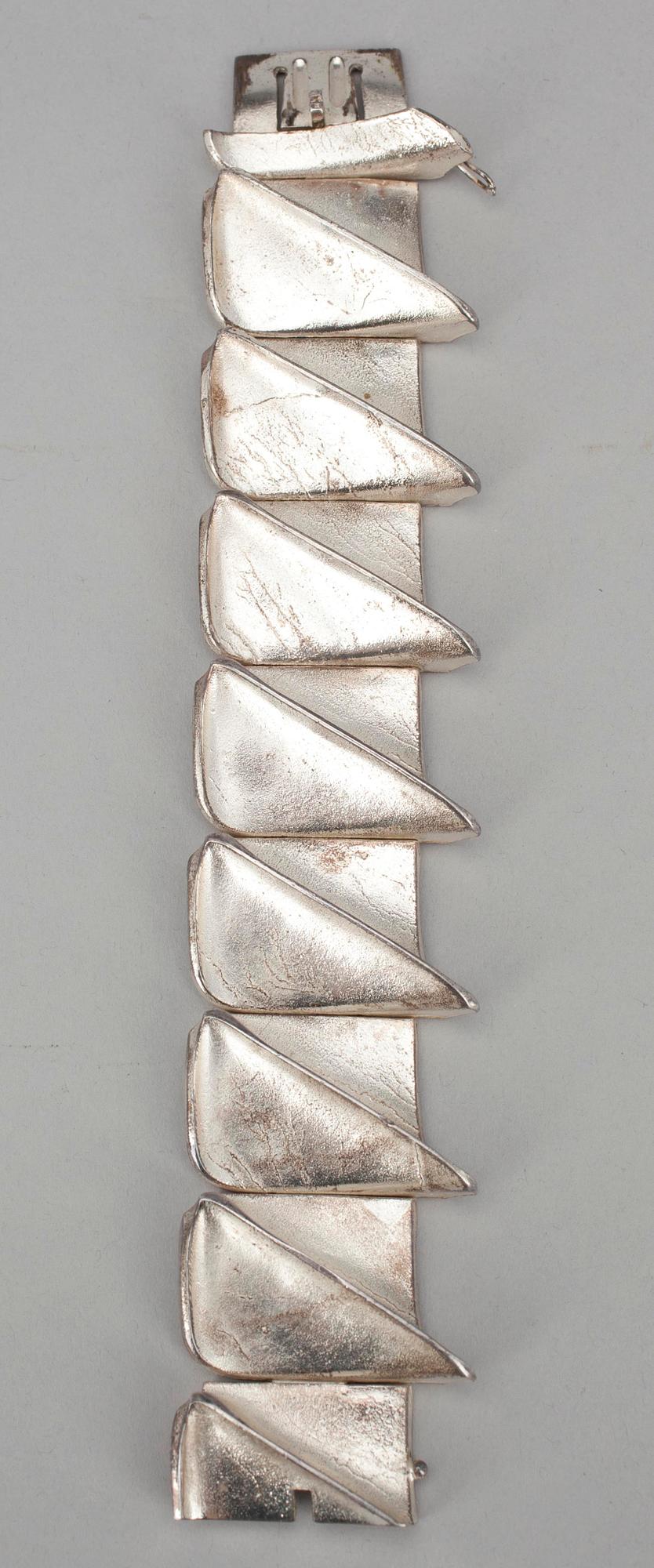 ARMBAND, 925 silver, "Silversegel", Björn Weckström, Lapponia 1972. Vikt 125 g.