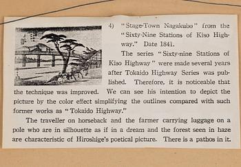 ANDO UTAGAWA HIROSHIGE (6), UTAMARA, and SHARAKU (2) colour woodblock prints. Japan, 20th century.