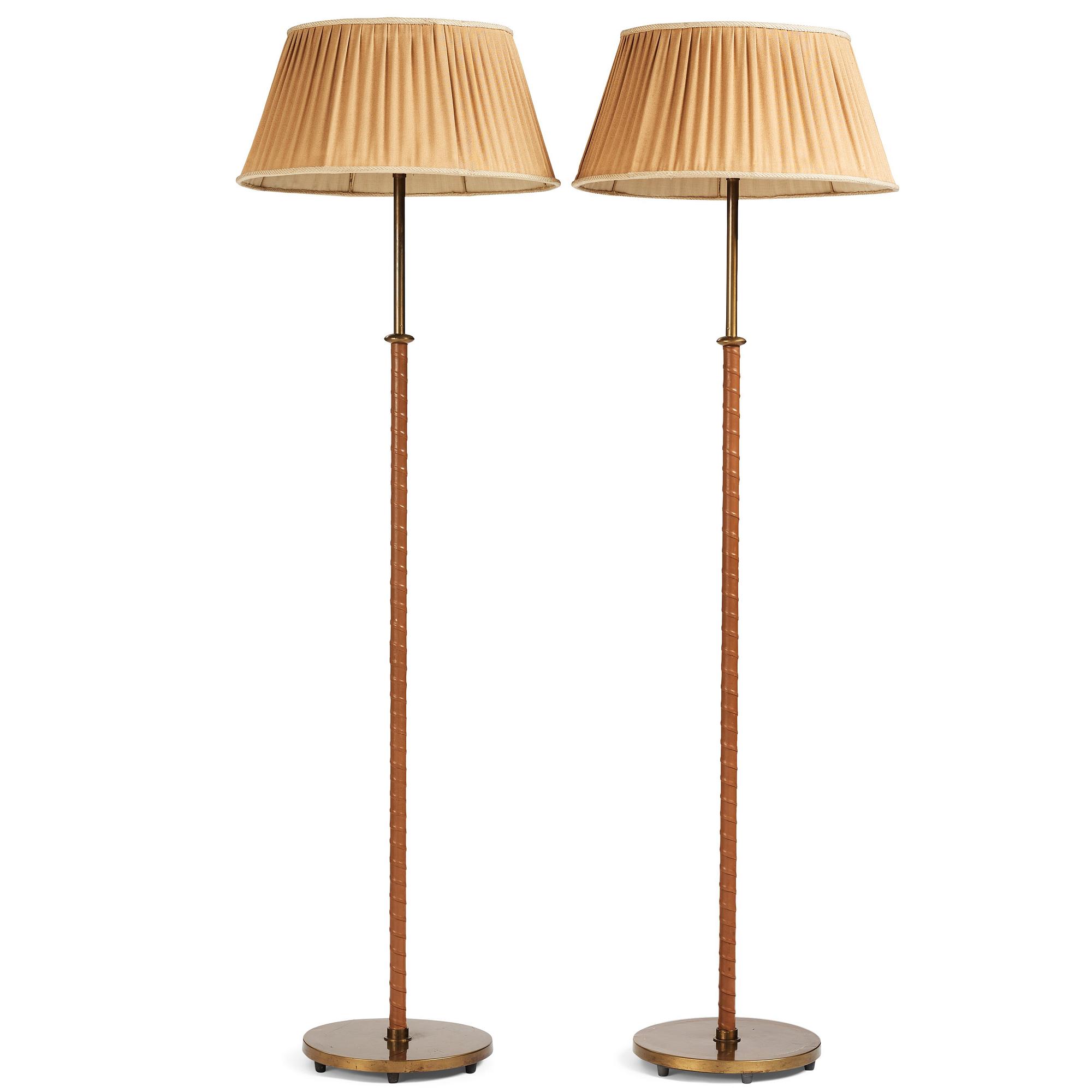 Harald Notini, a pair of floor lamps, model "15242", by Böhlmarks, Sweden 1940-50's.