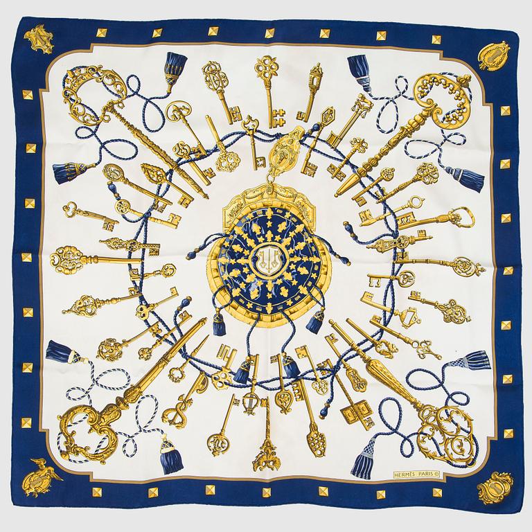 Hermès, 'Les Clefs' scarf.