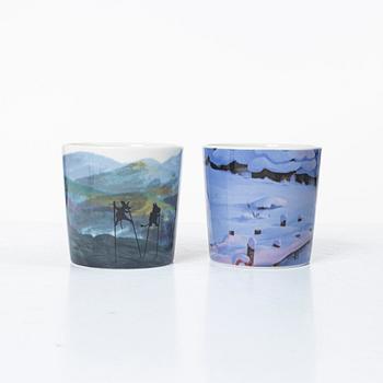Arabia, 29 Moomin mugs, Finland.