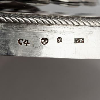Kilian Kelson, tekanna, silver, Stockholm 1756. Rokoko.