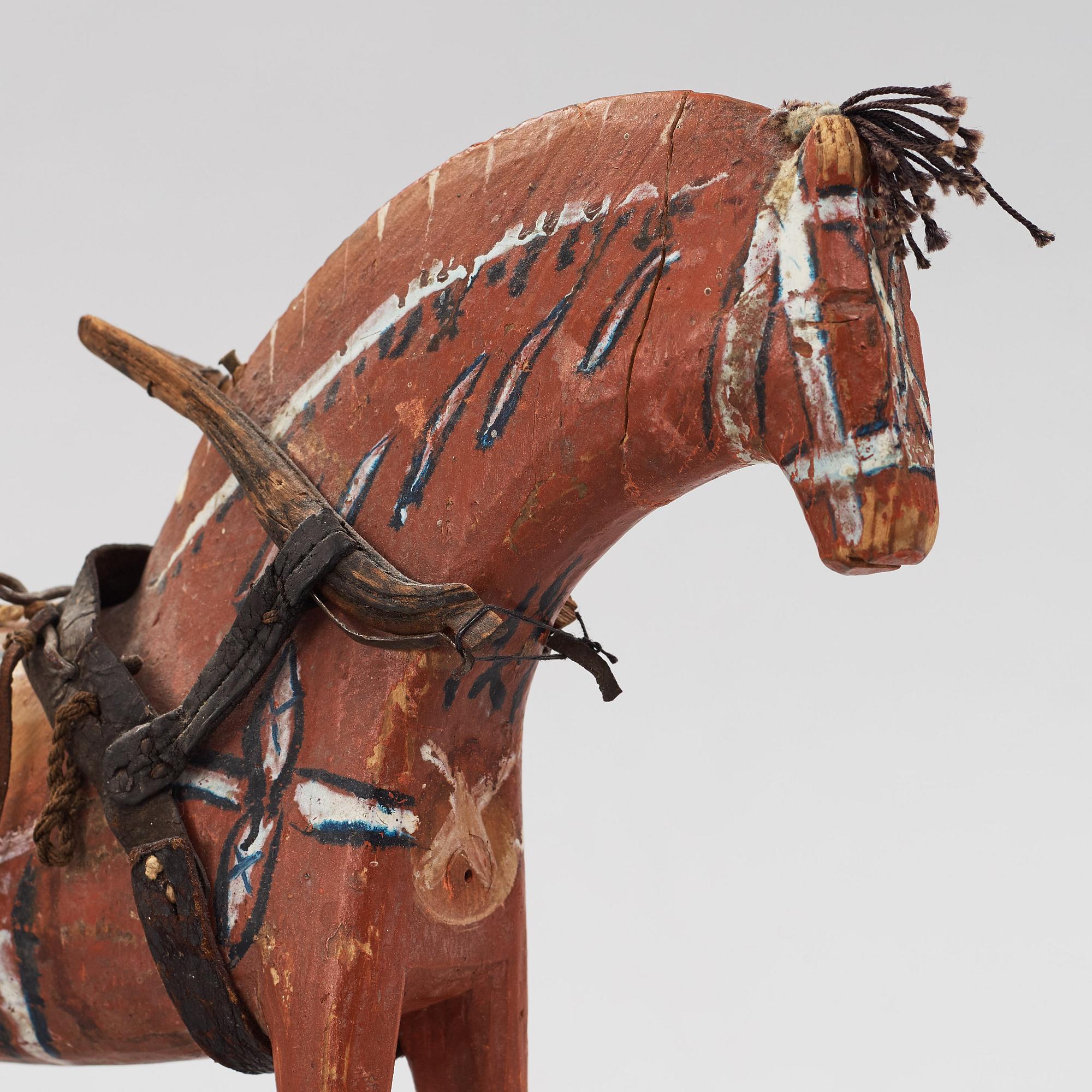 A painted swedish Dala horse Älvkarhed, Alfta, Hälsingland, 19th century.