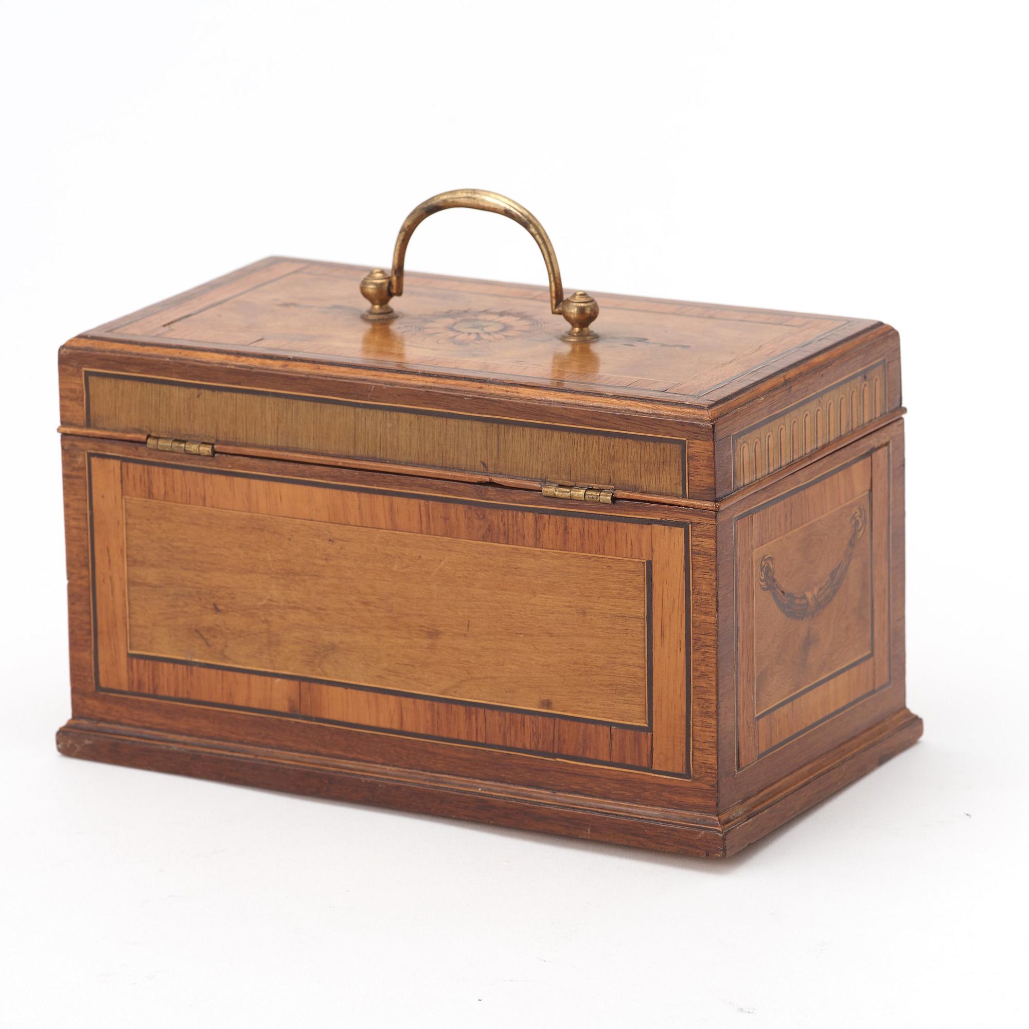 A Gustavian tea caddy by Georg Haupt (master 1770-84), not signed.
