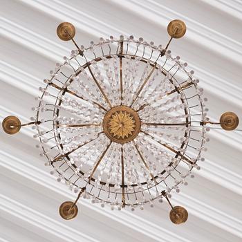 A late Gustavian seven-light chandelier, circa 1800.