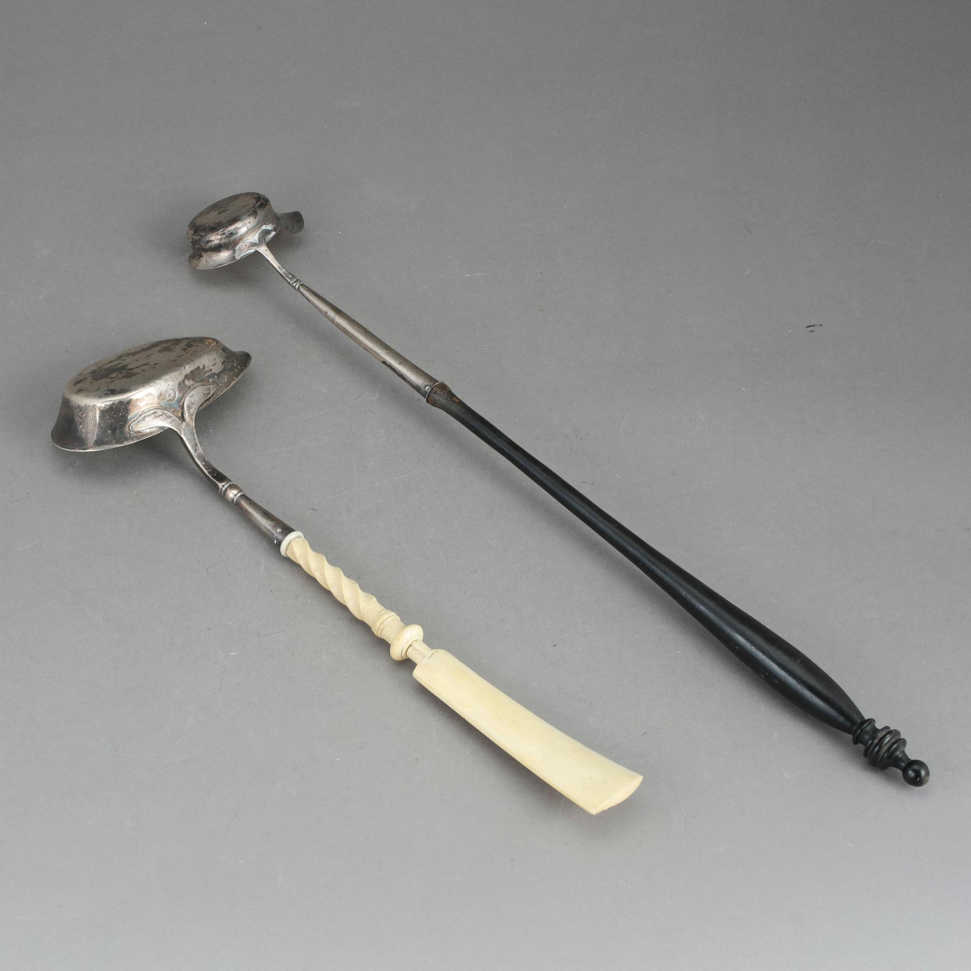 SOPPSLEV OCH BÅLSLEV. Silver, bl a IH Leffler, Falun 1813.