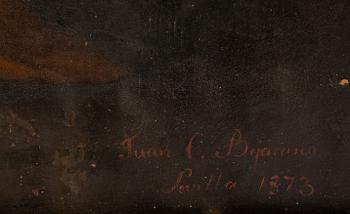 Juan Cabral Bejarano, attributed to, oil on canvas, signed and dated 1873.