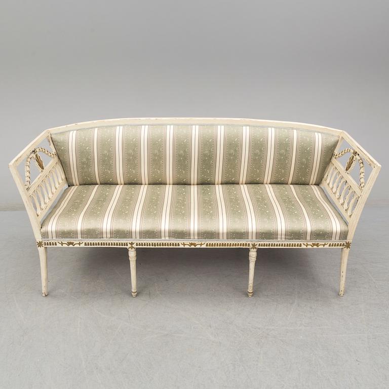 A Swedish late gustavian sofa, early 19th century.