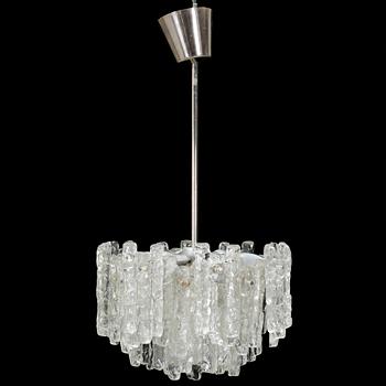 TAKLAMPA, "Ice block chandelier", J.T Design, Kalmar, Österrike, 1960-tal. Höjd ca 70 cm.