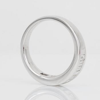 A baguette-cut diamond ring. Total diamond weight circa 0.80 ct.