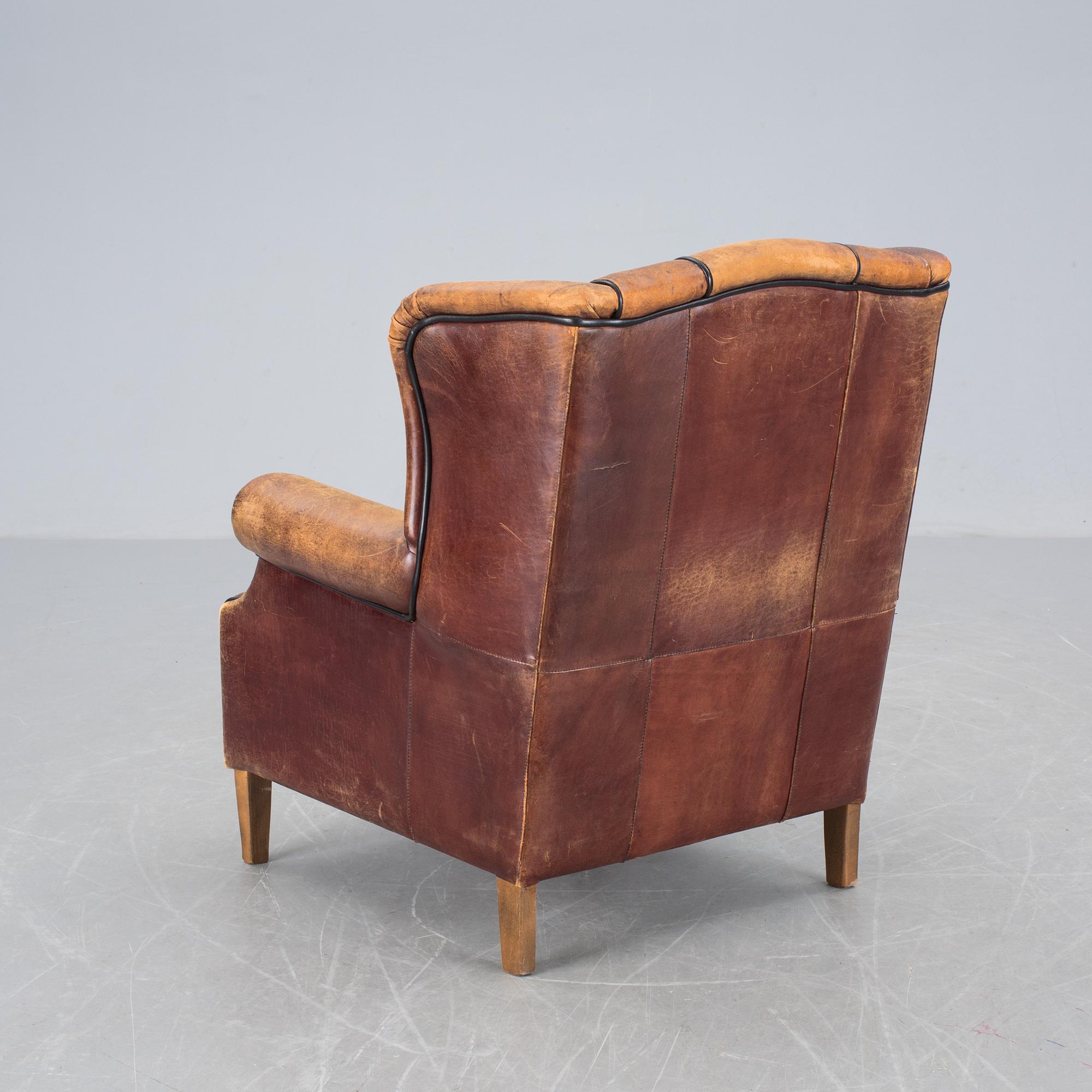 ÖRONLAPPSFÅTÖLJ, engelsk stil, 1900-talets slut.