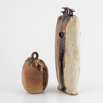 A Ceramic Sculpture and Jug.