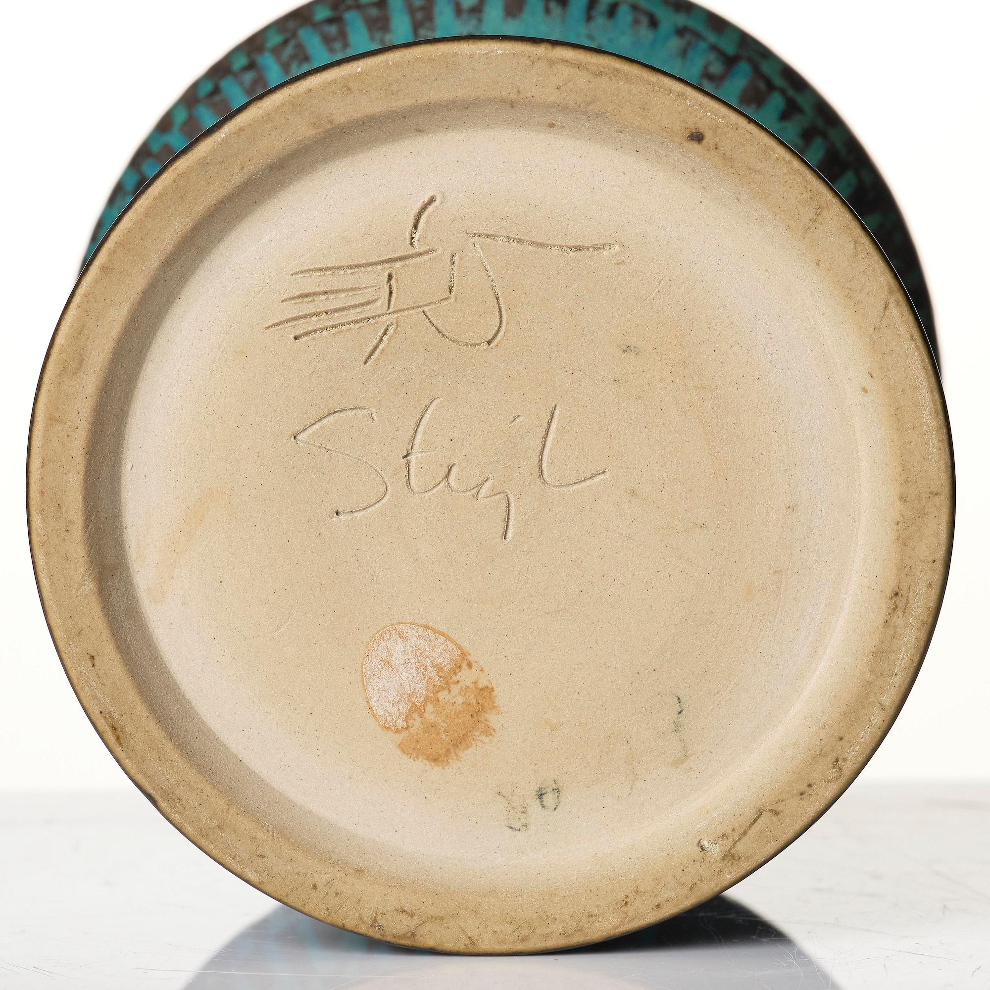 Stig Lindberg, vas, stengods, Gustavsbergs Studio 1962.