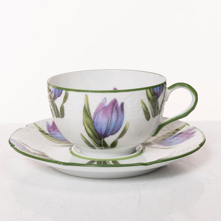 Kaffeservis, 16 delar, "Jardins de Villandry", A. Raynaud & Co, Limoges, Frankrike.