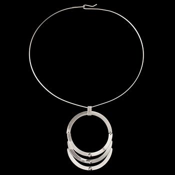 323. Elis Kauppi, NECKLACE, sterling silver, Kupittaan Kulta Turku 1971.