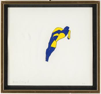 LAGE LINDELL, färglitografi, 4 st, signerade.