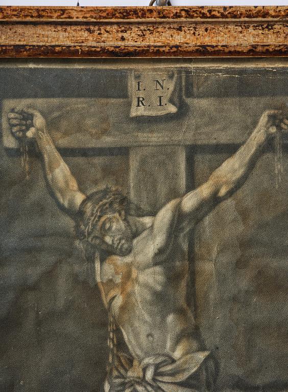 A Gustavian giltwood frame, late 18th century.