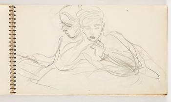 Lotte Laserstein, 4 skissböcker med blyertsteckningar.