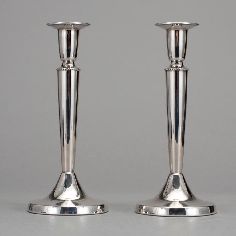 LJUSSTAKAR, 1 par, silver, BEFA, Göteborg, 1970.