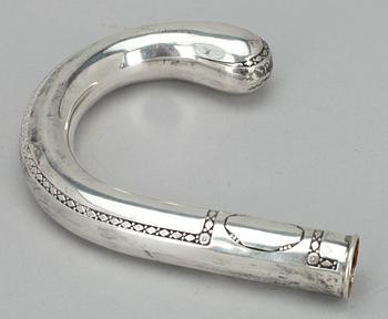HANDTAG för PROMENADKÄPP, silver, Finland 1925. Vikt 124 g.