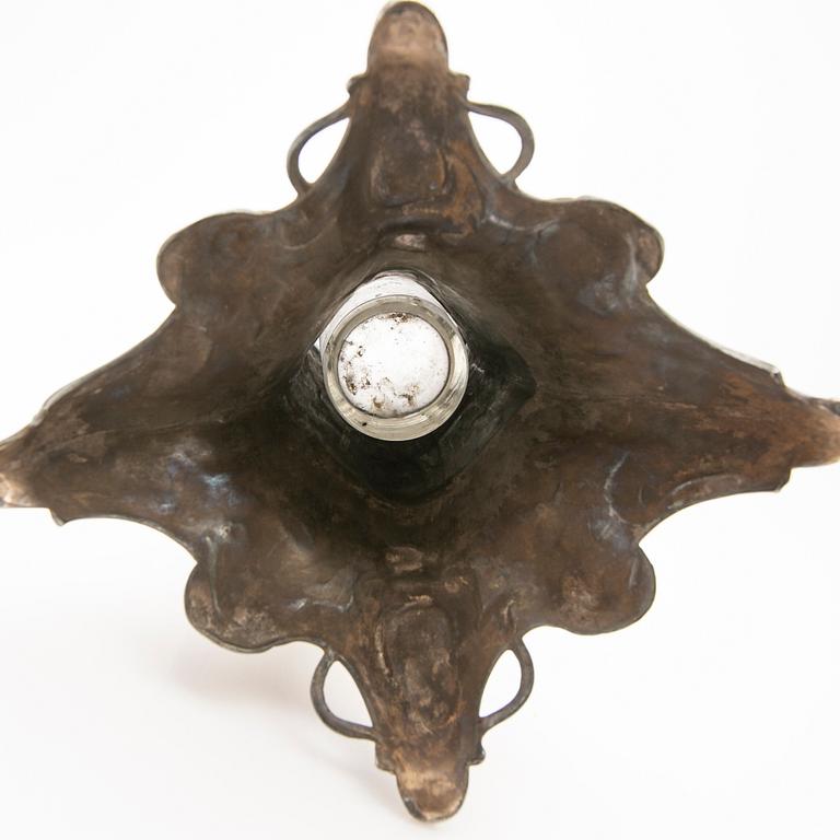 Württembergische Metallwarenfabrik (WMF), Art Nouveau vase, early 20th century.