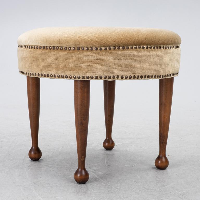 A Swedish Modern ottoman, Sweden, 1940's.