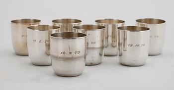SUPKOPPAR, 8 st, silver, Wilkens. Tot vikt 158 g.