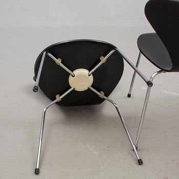 STOLAR, 4 st, "Sjuan", Arne Jacobsen och BORD, 1900-talets andra hälft.