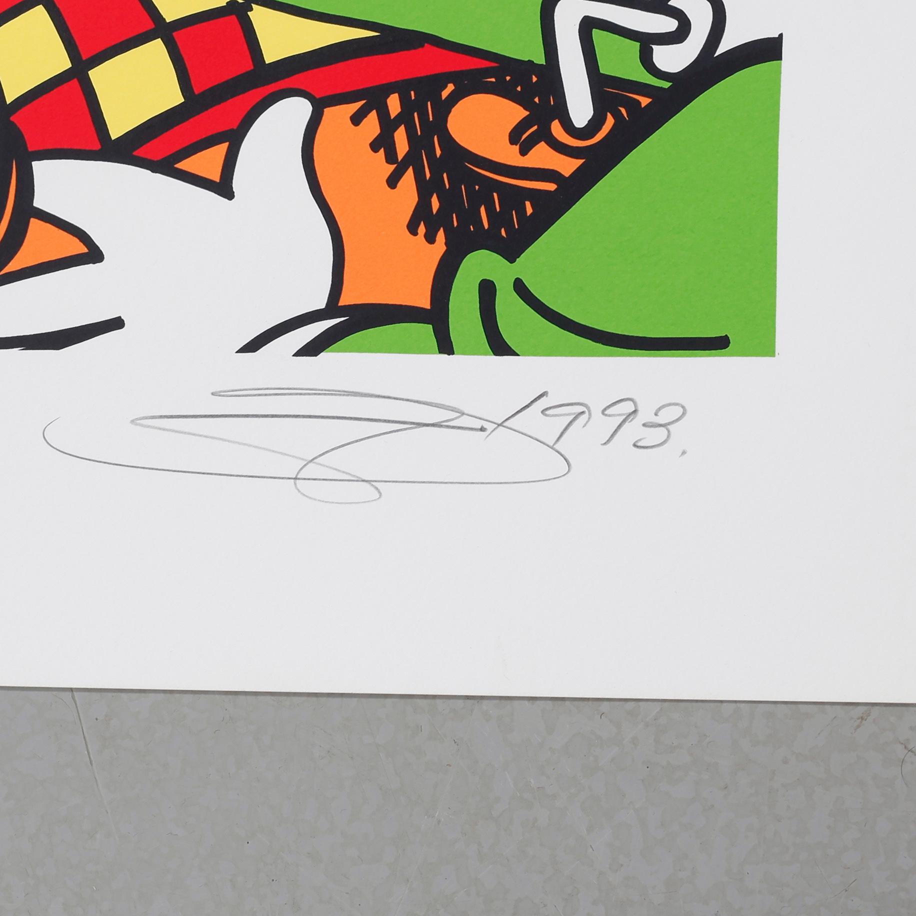 GUDMUNDUR ERRÓ, serigraphy, signed, numbered HC and dated 1993.