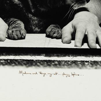 Martin Hugo Maximillian Schrieber, "Madonna and Hugo, my cat... playning Spinx." 1979.