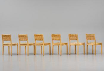 Aino Aalto, stolar, sex stycken, modell "615", Artek, Finland, 1900-talets andra hälft.