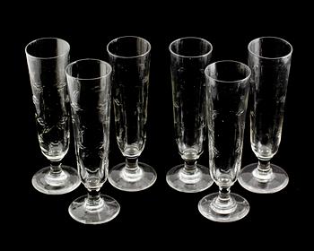 ÖLGLAS, 6 st, 1800-tal.