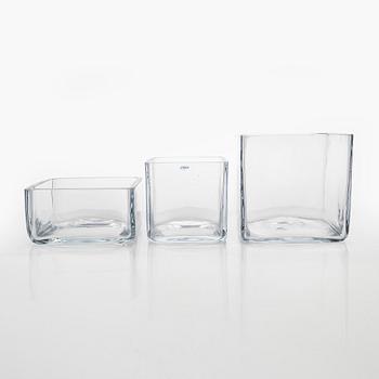 Heidi Blomstedt, a set of three "Lumi glass" vases, made to order, manufacturer Kumela.
