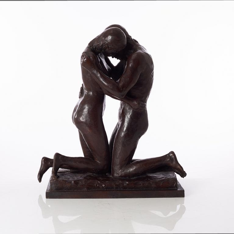 Gudmar Olovson, sculpture. Signed. Numbered. Foundry mark. Brons, total height 56 cm, length 51 cm.