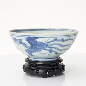 Skål, porslin, "Hatcher cargo", Transition, 1600-tal.