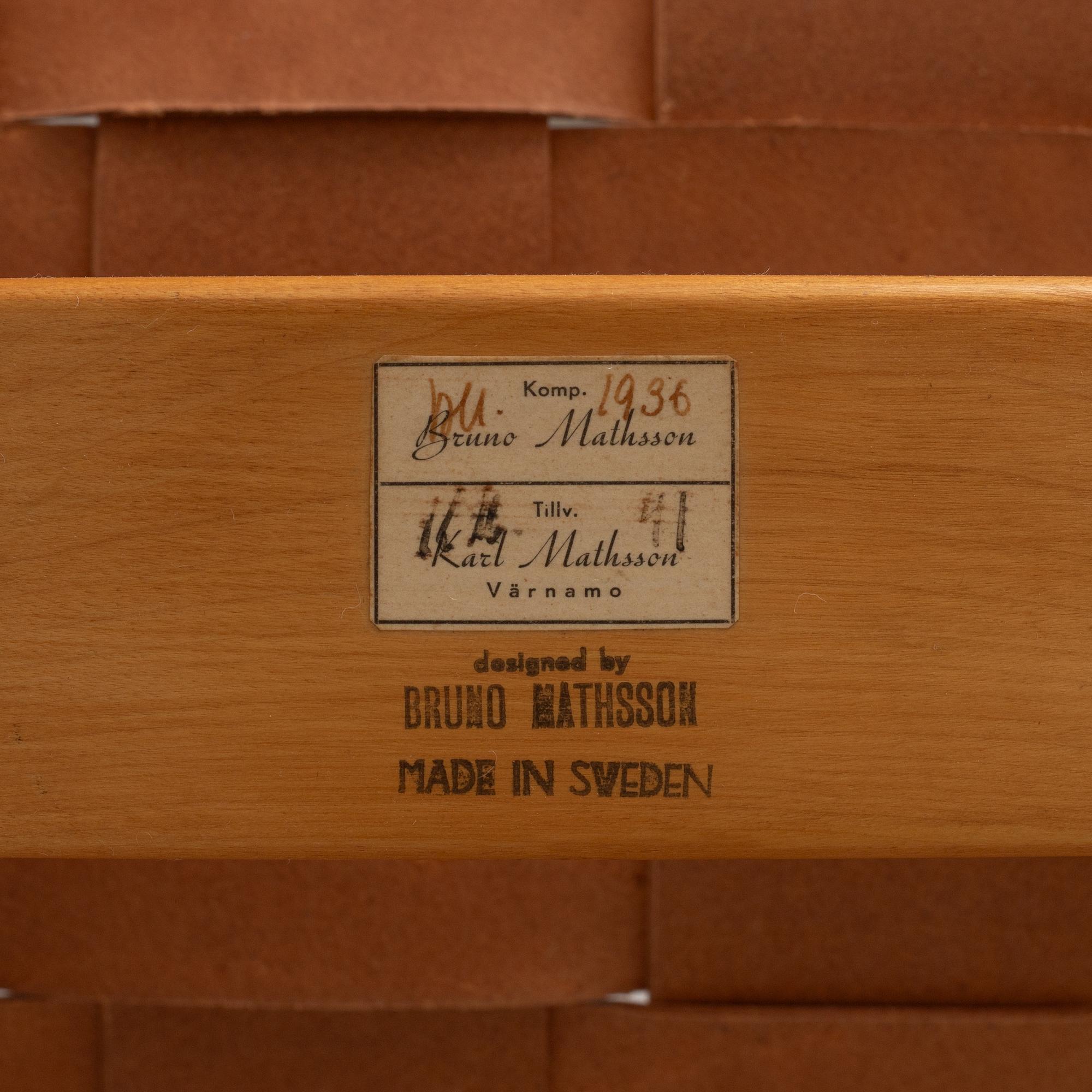 Bruno Mathsson, stol "modell 36", Firma Karl Mathsson 1941.