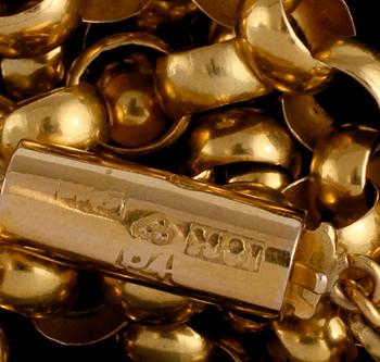 HALSLÄNK, 18k guld, troligtvis Stockholm, 1845. Vikt 42 g.
