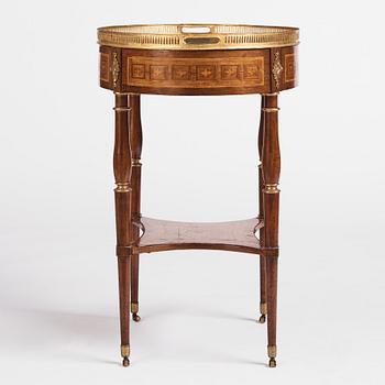 A Gustavian marquetry and gilt-brass mounted tray-table by G. Iwersson (master 1778-1813).