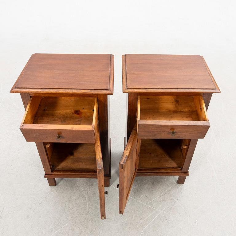 Nightstands, a pair, first half of the 20th century.