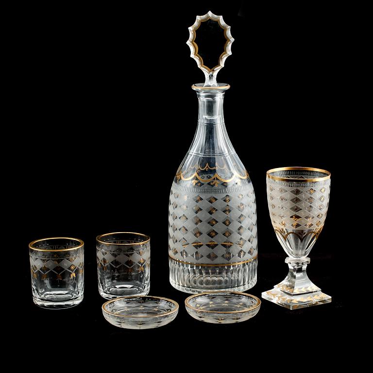 SERVISGLAS, 6 delar, "Odelberg", Kosta.