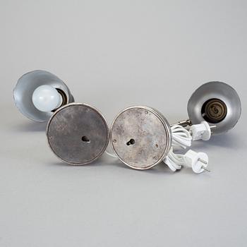 BORDSLAMPOR, ett par,  funkis, 1930-40-tal.