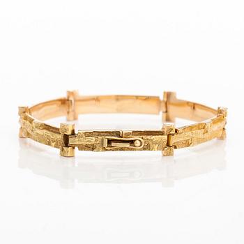 Björn Weckström, a 14K gold bracelet 'Tundra' for Lapponia 1969.