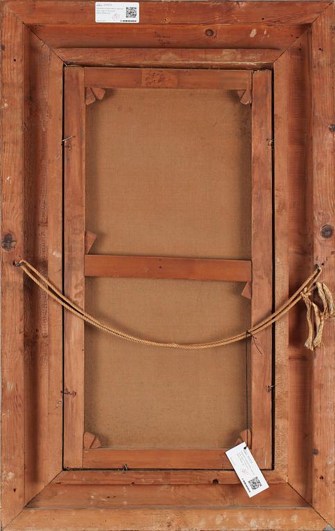 OKÄND KONSTNÄR, olja på duk, sign P Manzoni, 1800/1900-tal.